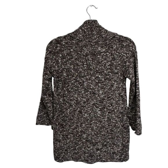 VTG J. Crew Wool‎ Blend Chocolate Brown Marled Turtleneck Knit Sweater, XXS - Picture 3 of 10